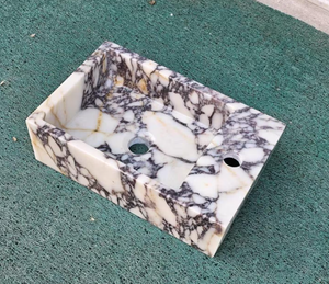 อ่างล้างจานหินอ่อน Calacatta Viola ทรงสี่เหลี่ยมสำหรับ B2B อ่างหินแบบสั่งทำ - Product Image 2