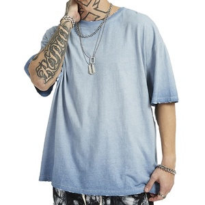 T-shirt d'été unisexe en tissu éponge 100% coton délavé à l'acide Style vintage surdimensionné à la mode imprimé personnalisé pour hommes femmes confort - Product Image 6