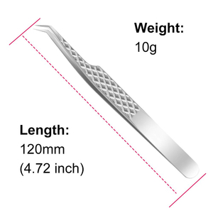 Pince à cils antistatique colorée avec logo personnalisé, pince à sourcils à pointe en fibre pour une préhension parfaite, idéale pour les extensions de cils - Product Image 3
