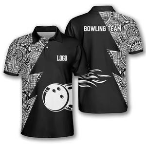 OEM Custom Your Design Sublimated Bowling <b>Polo</b> Jersey Quick Dry Breathable Team Sports Bowling Shirts Sublimation Print OEM Logo - Product Image 6