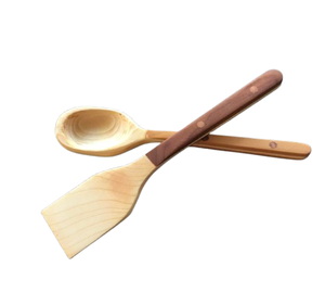 Utensilios de cocina de madera para remover, raspar, voltear y servir, utensilios de cocina antiadherentes, cubiertos de uso seguro, producto ecológico - Product Image 4