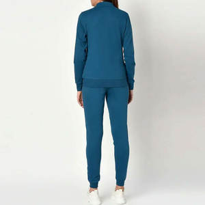 Alta calidad logotipo personalizado invierno sólido mujer Casual dos piezas Jogging traje chándal Spandex/algodón transpirable - Product Image 3