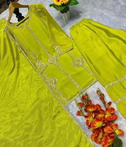 Costume Salwar en soie de Chinon de créateur pakistanais indien dernière Collection prête à l'emploi pour les femmes Heavy Duptta Ethnic Party Wear - Product Image 2