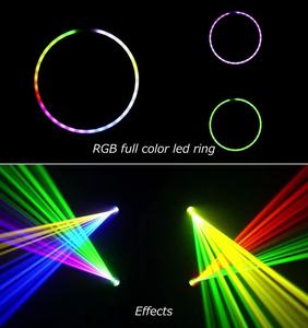 ไฟหัวเคลื่อนที่แบบดับเบิ้ลปริซึม 295w Cabeza Mvil 295 มินิบีม 14r บีม มูฟวิ่งเฮดไลท์ 295 วัตต์ 14r พร้อมวงแหวน LED สร้างเอฟเฟกต์วงกลม - Product Image 5