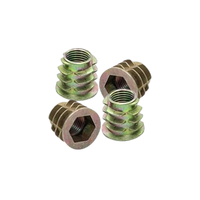 Prix usine M4 M5 M6 M8 M10 Inserts d'écrou à vis filetée Écrous en acier inoxydable nickelés pour bois Mining Pack 50/100 Direct