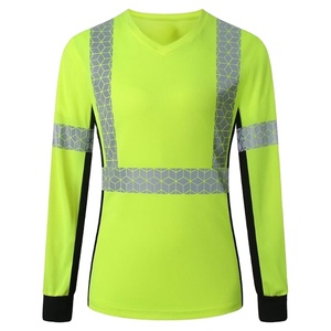 Ropa de trabajo de alta visibilidad para mujer a camisetas de manga larga Camisetas DE TRABAJO Hi Vis impresas personalizadas baratas - Product Image 1