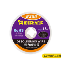 MÉCANICIEN R350 1.0/1.5/2.0/2.5/3.0/3.5/4.0mm largeur 1.5m longueur dessoudage tresse soudure dissolvant pur cuivre soudure mèche fil cordon