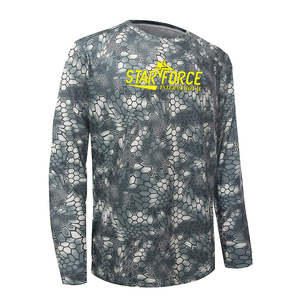 Polo de manga larga con protección UV seco hecho a medida de alta calidad, camisas de pesca, ropa deportiva impermeable, Impresión de sublimación completa rápida - Product Image 1