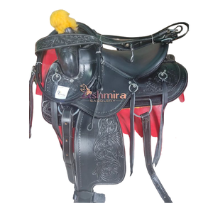 High Quality English Style Western <b>Dressage</b> Saddle Tack Set Hand Tooled Leather Hot Selling Horse Riding Pleasure Trail Saddle - Product Image 1