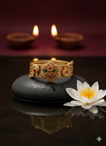 Antique Rajwadi polonais Kada élégant Bracelet indien artisanal bijoux ethniques traditionnels pour les femmes de mariée et de fête - Product Image 2