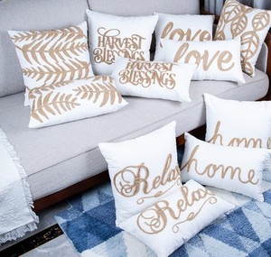 Luxury Embroidery Jute Leaves Striped Pattern Cotton <b>Pillow</b> Case Woven Technics Home Decor <b>Throw</b> <b>Pillow</b> Covers Wholesale - Product Image 4