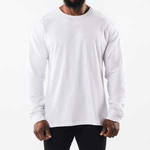 De manga corta para hombre, ajuste Regular, Fitness al aire libre, moda en blanco, 100% algodón, secado rápido, transpirable, diseño de hombro caído, calidad personalizada - Product Image 1