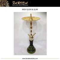 Offre Spéciale – Chicha de Luxe Farida Midi Élégante et Fine, Ensemble Mini Chicha en Laiton avec Accessoires Gravés à la Main en Cuivre/Inox, Design Moderne