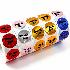 Étiquettes autocollantes de remerciement personnalisées pour ma petite entreprise, 1 pouce, 500 étiquettes par rouleau, pour l'emballage imprimé sur mesure - Product Image 3
