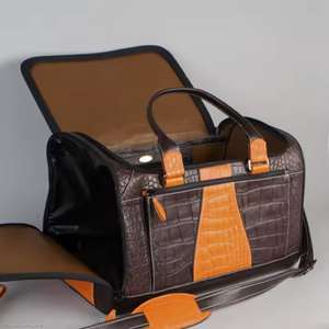 กระเป๋าหนังแท้คุณภาพสูงสำหรับผู้ชาย รุ่น Cocktail Kingdom กระเป๋าสะพายไหล่สุดหรู พรีเมียม พร้อมซิป เหมาะสำหรับการเดินทาง รุ่น Atlas ยอดนิยม - Product Image 4