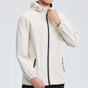 Chaqueta Impermeable para Hombre, Chaqueta Softshell de Trabajo, Chaqueta Ligera para Senderismo al Aire Libre con Capucha y Bolsillos con Cremallera - Product Image 1
