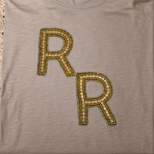 Parches personalizados con letra inicial R más vendidos, diseño elegante con cuentas, alta demanda, accesorios de ropa de tela PU a la venta - Product Image 3