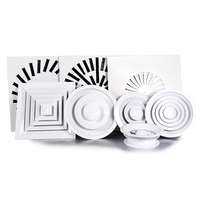 HVAC Plafond carré en plastique ABS blanc monté au plafond Diffuseur à 4 voies pour la ventilation Sortie multidirectionnelle Australie évent