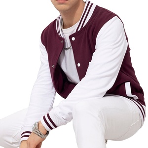 Veste universitaire en cuir et laine brodée personnalisée de bonne qualité pour hommes Prix bas Veste universitaire personnalisée OEM 2026 - Product Image 2