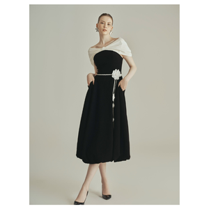 Chic Raven Vestido MIDI de alta calidad Sofisticación sin esfuerzo con estilo atemporal Dulce cintura natural - Product Image 6