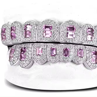 Perhiasan Vidhi, Grillz Vintage Trendy Custom, Lapisan Emas 14K, Perak Sterling, Perhiasan Tindik Gigi Berlian