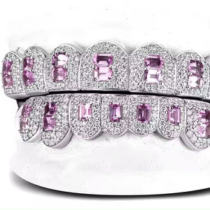 Joyas Vidhi 2023: Grillz Personalizados de Moda Vintage, Chapados en Oro de 14K, Plata de Ley, con Polvo de Diamante y Moissanita, Regalo para Hombre - Product Image 1