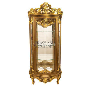 Royal Gold Carved Display Vitrine <b>Cabinet</b> - Product Image 1