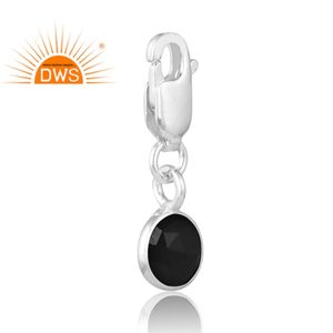 Colgante de piedras preciosas de ónix negro Natural de Plata de Ley 925, fabricante de joyería personalizada - Product Image 3