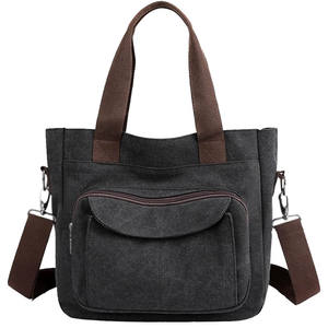 Sac de voyage portable pour femme en toile à motif, forme oreiller, avec fermeture éclair et doubles bretelles - Product Image 2