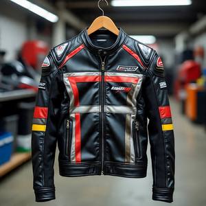 Blouson en cuir de vachette à poches blindées Grossiste Marque privée - Product Image 2