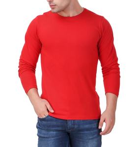 T-Shirt à manches longues 100% coton, couleur unie, Design décontracté, Logo personnalisé, meilleure vente, prix bon marché, qualité à l'exportation - Product Image 5