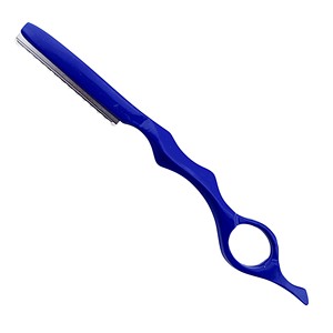 Ciseaux à cheveux à pointe arrondie en acier au carbone, rasoir de sécurité avec manche en caoutchouc, pour droitiers, pour l'amincissement des cheveux - Product Image 4