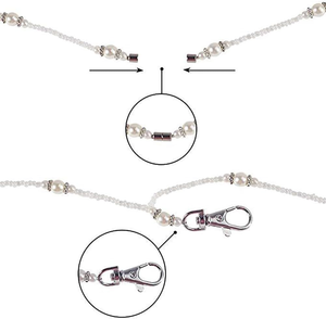 Nouveau style en acrylique, perles de riz, <span class=keywords><strong>porte</strong></span>-clés, cordon, collier, <span class=keywords><strong>porte</strong></span>-badge, modèle C063, pour cadeau - Product Image 3