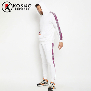 Conjunto Deportivo de Dos Piezas para Hombre, Color Blanco, de Alta Calidad, Informal, para Gimnasio, Fitness, Entrenamiento, Talla Grande - Product Image 3