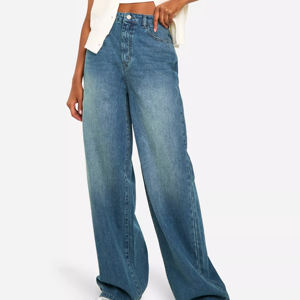 <b>Women</b> Street Style Denim <b>Jeans</b> Wholesale New Trending Hot Sale Custom Logo Supplier Ladies Wear Denim <b>Jeans</b> - Product Image 1