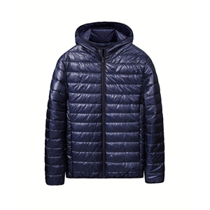 Venta al por mayor de alta calidad de invierno de talla grande ropa de calle acolchada chaqueta de bombardero con cierre de cremallera impermeable tejido de poliéster cálido - Product Image 5