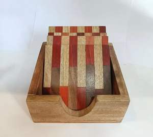 Venta caliente Productos ecológicos Juego de posavasos de taza de madera Posavasos antideslizantes Almohadilla de aislamiento de producto de clasificación superior - Product Image 2