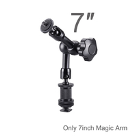 Bras magique articulé en métal de 7 pouces, Super pince crabe Kit pour Flash LCD moniteur LED vidéo lumière SLR DSLR appareil photo accessoire