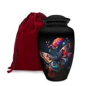 Urnas Conmemorativas de Mariposa para Cenizas Humanas, Urnas Decorativas, Urna de Cremación para Cenizas de Adultos, Urna de 200 LB con Bolsa - Product Image 1