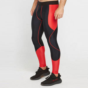 Collants de course à pied respirants à taille élastique personnalisés pour hommes Leggings d'entraînement de gym Exercices de compression Prix raisonnable - Product Image 2