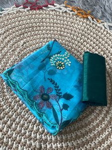 เครื่องแต่งกายยอดนิยมของนักออกแบบชุดแฟนซีขายดีผ้าโปร่งบางนุ่มพิมพ์ลายดิจิทัลพร้อม Gota Work Saree ผู้หญิงแฟชั่นส่งออก - Product Image 4