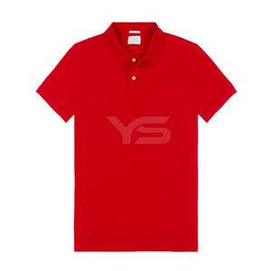 Polo informal al por mayor con logotipo personalizado transpirable y teñido liso con patrón sólido suministro ODM - Product Image 1