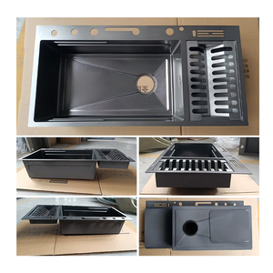 <span class=keywords><strong>Lavello</strong></span> da <span class=keywords><strong>Cucina</strong></span> Artigianale Certificato CE, Lussuoso <span class=keywords><strong>Lavello</strong></span> da <span class=keywords><strong>Cucina</strong></span> Nero Intelligente con Cascata, <span class=keywords><strong>Lavello</strong></span> con Display Digitale LED - Product Image 2