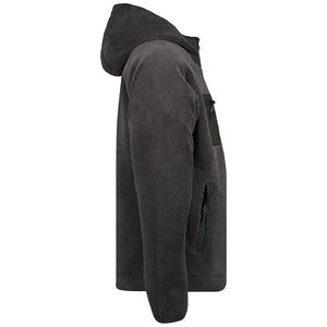 Chaqueta de Forro Polar Tejido Impermeable para Hombre, Diseño Nuevo, con Cierre Completo Bordado, Cuello Alto, Patrón Sólido, con Capucha para Invierno - Product Image 2