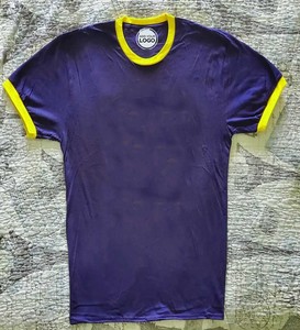 เสื้อยืดริงเกอร์ผ้าคอตตอนสี50%/โพลีเอสเตอร์50% - Product Image 1