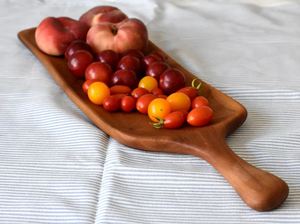 Bandeja de madera para servir frutas, tabla para pan, queso, comida, desayuno, bar, decoración de cocina para el hogar, regalos de boda, restaurante - Product Image 2
