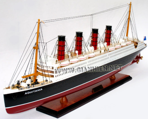Modèle de navire RMS AQUITANIA / Modèle de navire de croisière / Modèle de navire en bois artisanal - Product Image 4