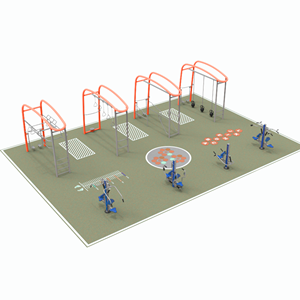 Combinaison comprenant des barres <span class=keywords><strong>de</strong></span> <span class=keywords><strong>traction</strong></span>, des échelles parallèles et des machines à presse pour les jambes. Équipement <span class=keywords><strong>de</strong></span> fitness en plein air - Product Image 3