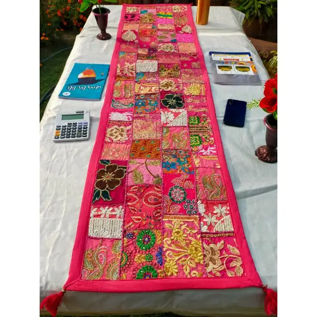 Ev dekor tekstil benzersiz masa çarşafları Artisan hazırlanmış koşucu Bohemian pamuk masa süsü oda geliştirme tekstil