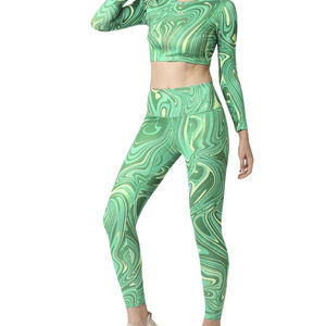 Mallas de fibra de bambú sólido sin costuras con característica antibacteriana Fitness Gym Workout Running Athletic Wear - Product Image 4